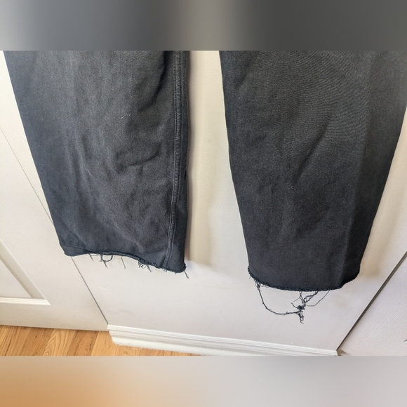 ZARA The Marine Straight Pants Black High Rise Flare Size 2 - Picture 7 of 12